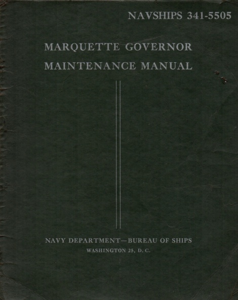 Marquette Hydraulic Governor Operation Manual.