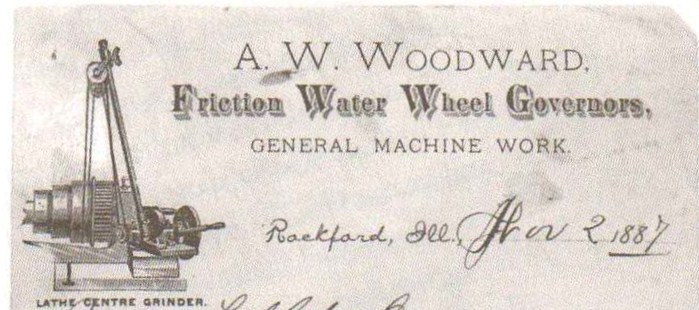 Amos Woodward's first company letterhead.