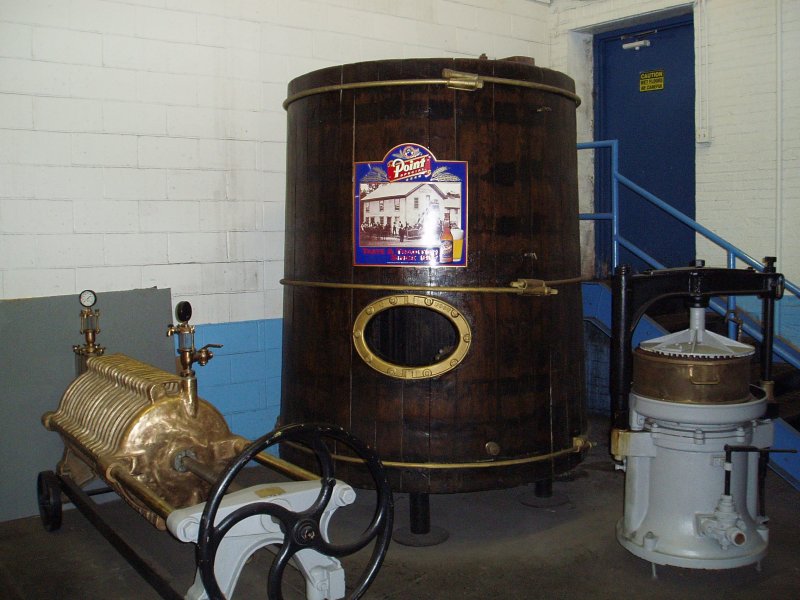  A few remaining pieces of the Stevens Point Brewery's equipment used over 100 years ago.