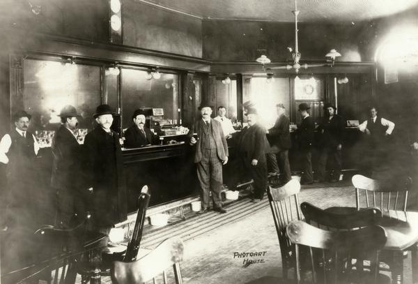 The Hausmann Brewing Company  Bar on the courner of State and Gorham Streets, circa 1895.jpg